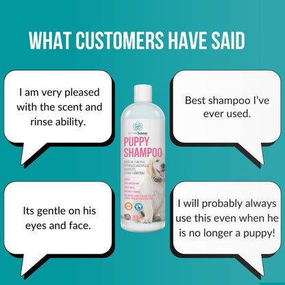 1 Gallon Tearless Puppy Shampoo and Conditioner - anti Itch Dog Shampoo Sensitive Skin - Coconut Oil Oatmeal Pet Shampoo for Puppies