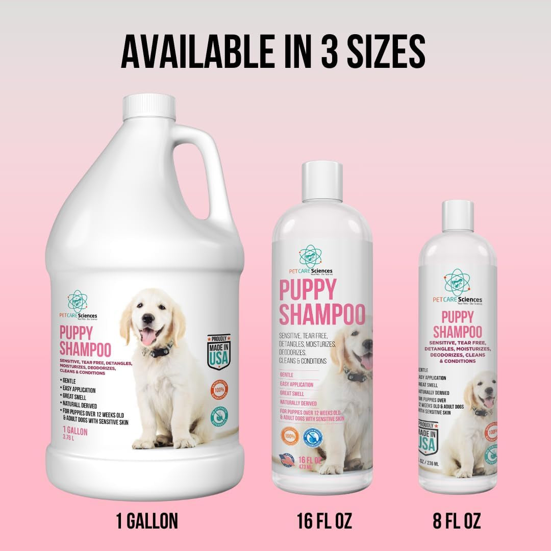 1 Gallon Tearless Puppy Shampoo and Conditioner - anti Itch Dog Shampoo Sensitive Skin - Coconut Oil Oatmeal Pet Shampoo for Puppies