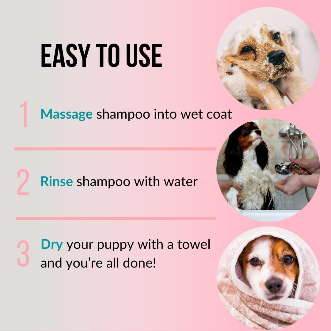 1 Gallon Tearless Puppy Shampoo and Conditioner - anti Itch Dog Shampoo Sensitive Skin - Coconut Oil Oatmeal Pet Shampoo for Puppies